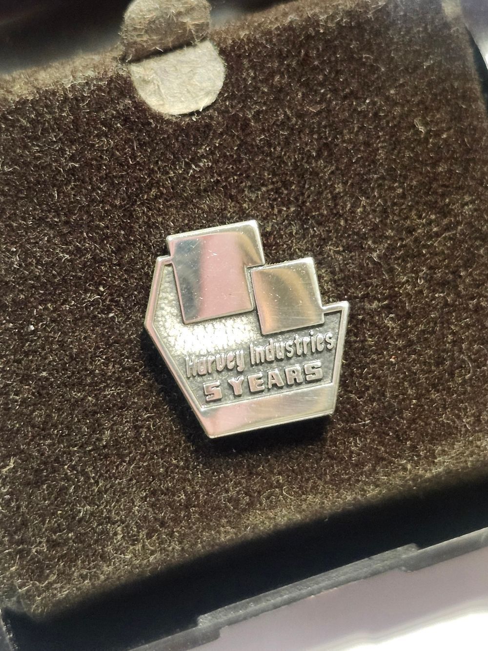 Sterling Silver Harvey Industries 5 Years Lapel Pin Vintage